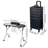 Byootique Folding Manicure Nail Table 4in1 Rolling Makeup Train Case - 4 of 4