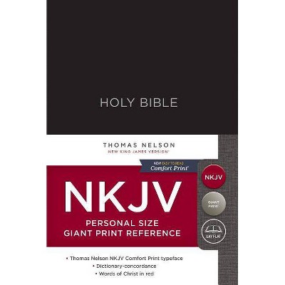 NKJV, Reference Bible, Personal Size Giant Print, Hardcover, Black, Red Letter Edition, Comfort Print - Large Print by  Thomas Nelson