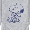 Men's - Peanuts - Snoopy and Woodstock Dance Party Graphic Fleece Sweatshirt - 2 of 4