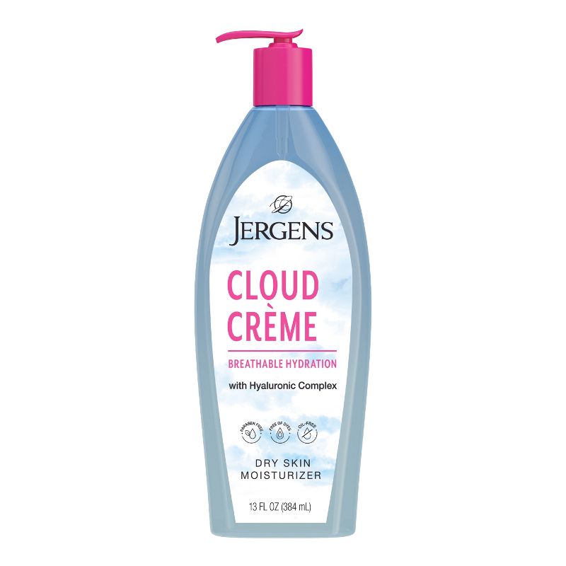 Jergens Cloud Cr&#232;me Body Moisturizer, Breathable Hydration Body Lotion, Non-Greasy, Fast-Absorbing Fresh - 13 fl oz, 1 of 14