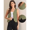 INSPIRE CHIC Women's Fashion Sleeveless Button Down V Neck Crop Summer Vest - 2 of 4