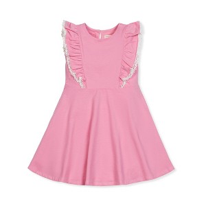 Hope & Henry Girls' Sleeveless Knit Pinafore Dress, Infant - 1 of 4