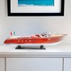 HomeRoots 10" Riva Aquarama Hand Painted Decorative Boat - 2 of 4
