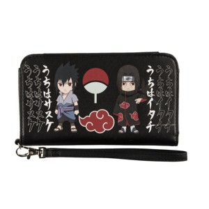 Naruto Chibi Sasuke & Itachi Women's Black Wallet - 1 of 3