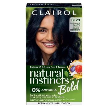 Natural Instincts Clairol Permanent Cream Hair Color Bold Kit - BL28 Blue Black Colibri