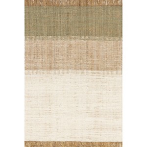 Nuloom Nanala Bold Striped Jute Tasseled Indoor Area Rug - 1 of 4