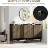 Large Shoe Cabinet with 3 Doors, 6-Tier Entryway Shoe Storage Cabinet with Adjustable Shelves, Freestanding Shoes Rack Organizer - 2 of 4