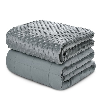 Catalonia Cotton Weighted Blanket with Removable Cover,15 LBS 60"x80" Full Size, Premium Heavy Blanket for Adults Kids, Breathable with Glass Beads