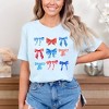 Simply Sage Market Women's Patriotic Coquette Bow Chart Short Sleeve Graphic Tee - 2 of 3