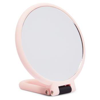 Glamlily Handheld Magnifying Mirror for Makeup, 1/10x Magnification (5.5 in, Pink)