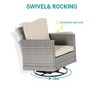 Sonkuki 3-Piece Patio Chair Set Swivel Rocking Chair Set Side Table Suiting Backyard, Poolside and Patio - 4 of 4