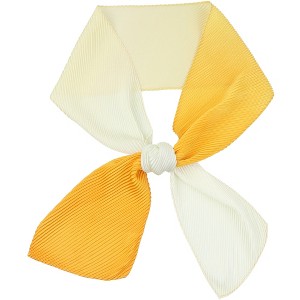 INSPIRE CHIC Women's Solid Contrast Color Pleated Long Satin Neck Scarves 49.2"x4.3" 1 Pc - 1 of 4