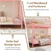 Twin Over Twin Metal Bunk Bed, 400LB Heavy Duty with Safety Guardrail, Space Saving Design, No Box Spring Needed, Easy Assembly Quiet Kids Bed - 4 of 4