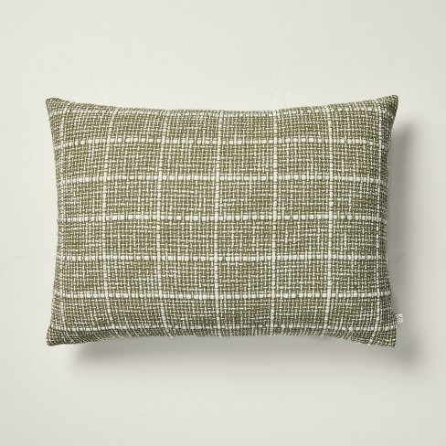 14 x20 Textured Grid Lumbar Throw Pillow Sage Green Hearth Hand With Magnolia Target