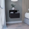 NicBex 14 inch Wide Floating Floating Nightstand with 1 Drawer,Modern Side Table with 2-Tier Shelf,Bedside Table for Bedroom,Living Room - 2 of 4