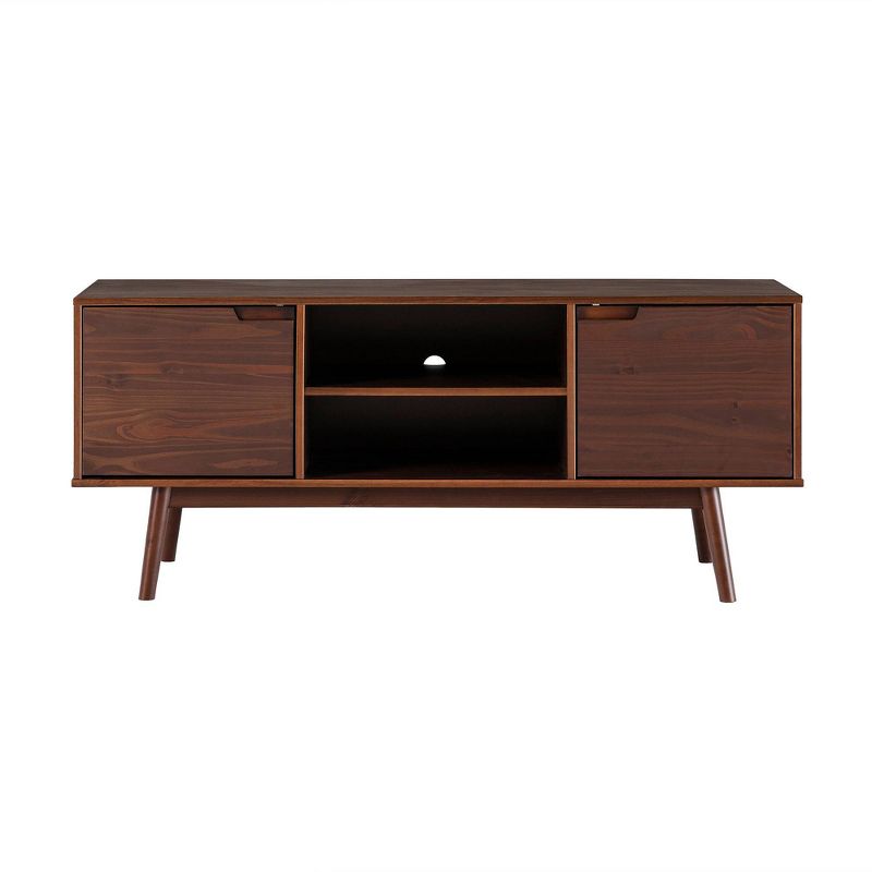Solid Wood Mid-Century Modern TV Stand for TVs up to 65" - Saracina Home, 4 of 25