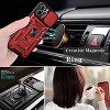 Kickstand Ring Holder with Slide Camera Cover TPU Shockproof Case and Magnetic Car Mount for APPLE IPHONE 12 PRO MAX In Black - 4 of 4
