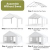 Garvee 13x20ft Carport -Portable Upgraded Garage，Heavy Duty Carport with 4 Roll-up Doors & 4 Ventilated Windows - 3 of 4