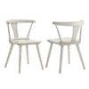 GDFStudio Odette Farmhouse Rubberwood Dining Chairs with Curved Backrest (Set of 2) - 2 of 4