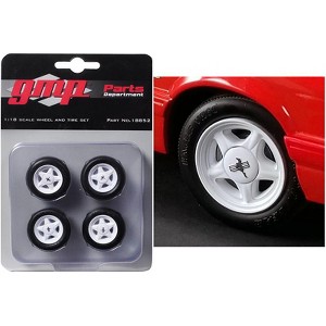 Pony Wheels and Tires Set of 4 pieces from "1992 Ford Mustang LX" 1/18 by GMP - 1 of 3