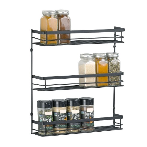 Iron And Mangowood 2-tier Wire Spice Rack Black - Threshold™ : Target