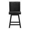 Hillshaw 24" Faux Leather Counter Stool in Dark Brown (Set of 2) - Lexicon - 3 of 4