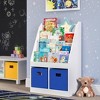 RiverRidge Kids' Bookshelf and Toy Storage Organizer with 4 Bookracks and 2 Cubbies White: Toddler & Childrens Bookshelf - image 2 of 4