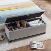 NicBex Modern 48" Storage Bench Wood Accent Stools with Button Tufted for Bedroom and Entryway - 2 of 4