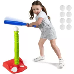 T Ball Set for Kids Ages 3-5 with 20" Batting Tee - Baseball Tee Stand, 8 Soft Baseballs for Kids, Plastic Baseball Bat – Play22Usa