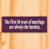 Slickblue Marriage Humor Wood Sign, 3.5x10 Solid Pine, Routed Slot & Shelf Edges, Multiple Colors - 2 of 3