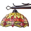 Chloe Lighting Empress Dragonfly Tiffany-Style Dark Bronze 3 Light Island Pendant 48" Wide - 3 of 4
