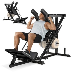 Coucheta 3 in 1 Leg Press Machines for Home Gym, Professional Hack Squat Machine, Workout Equipment with Weight Storage Posts for Fitness Strength - 1 of 4