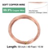 Unique Bargains Soft Pure Copper Jewelry Making Gardening Wire 1 Roll - 3 of 4