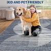 Acekool Modern Geometric Area Rug, Washable Non Slip Low Pile Ultra Thin Stain Resistant Carpet for Living Room Bedroom Dining - 4 of 4
