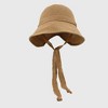 Anna-Kaci Women's Knit Straw Bucket Hat with Chin Strap - 2 of 4