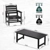 Decksplore 7 PCS HDPE Patio Outdoor dinner Set Dining Table and Chairs with Umbrella Hole - 4 of 4