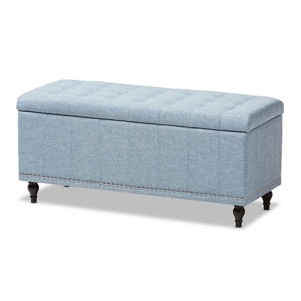 Photos - Pouffe / Bench Kaylee Modern Classic Fabric Upholstered Button - Tufting Storage Ottoman