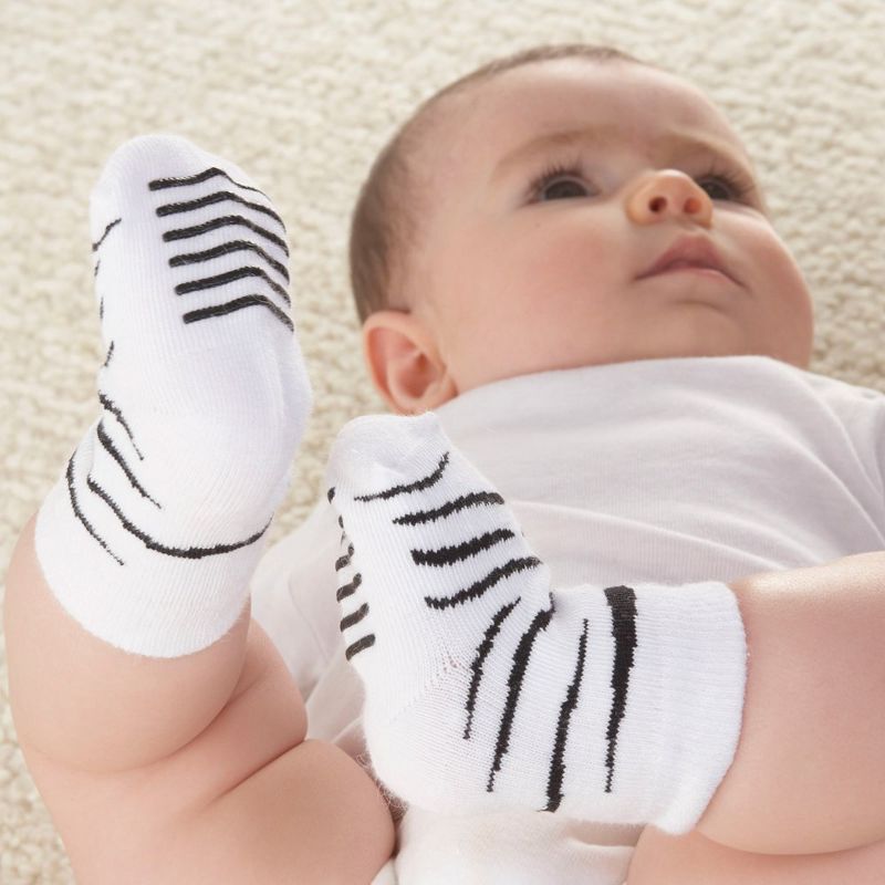 Baby Aspen "Sock Safari" Four-Pair Animal-Themed Sock Set | BA15011AS, 3 of 9