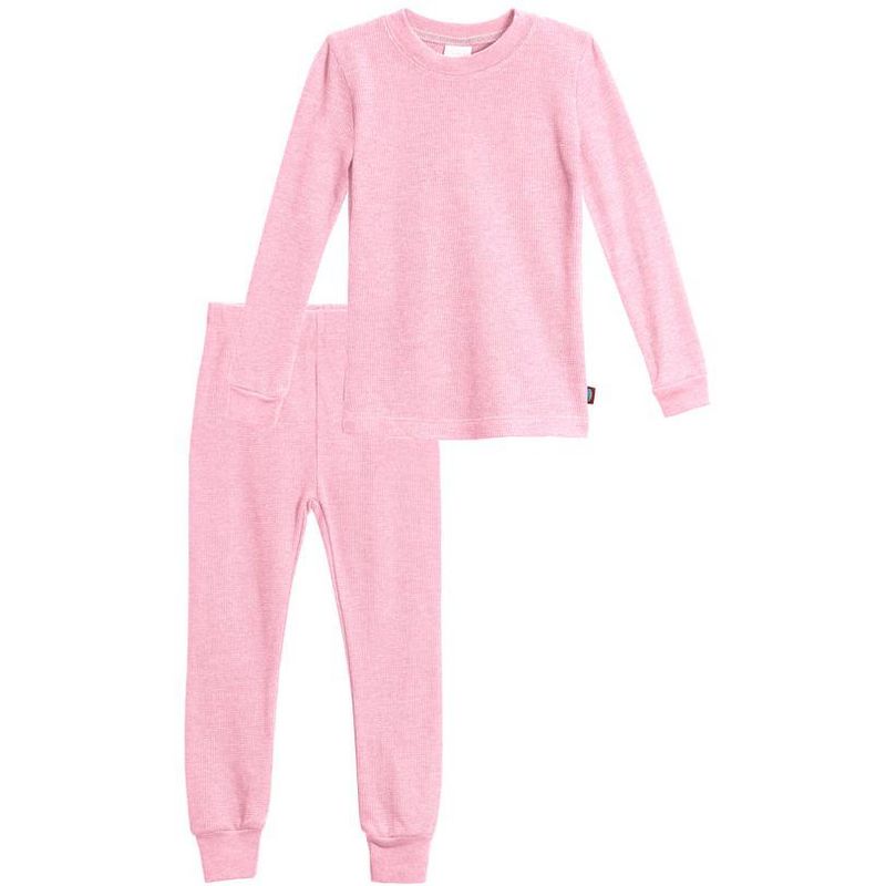 City Threads Girls USA-Made Soft & Cozy Thermal 2-Piece Long Johns, 1 of 6