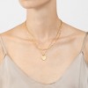 Adornia 14k Gold Plated Paper Clip and Figaro Heart Chain Set - 2 of 3
