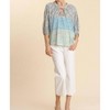 Women's Mixed Colorblock Print Top - umgee - 2 of 4