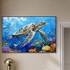 Art Remedy Turtle Swimming Colorful Coastal Wall Art Framed - 2 of 4