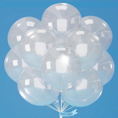 PartyWoo Balloons Clear Transparent 18 Inch 20 pcs