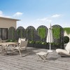 SpassWay 72"H Arch Metal Planter Box with Trellis Raised Garden Bed with Arbor Privacy Screen with Wheels - 4 of 4