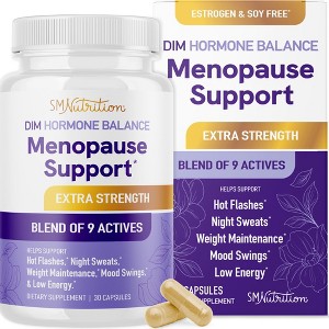 DIM for Women, Menopause Supplement, Hot Flashes & Night Sweats, Hormone Balance, Menopause Relief for Women & Perimenopause, SMNutrition, 30ct - 1 of 4