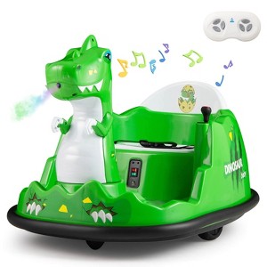 Costway Bumper Car for Kids with Remote Control, Spray Colorful Flashing Lights - 1 of 4