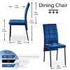 Set of 4 Velvet High Back Dining Chairs,Modern Nordic Upholstered Side Chairs with Metal Legs for Kitchen or Dining Room-Baofuwish - 4 of 4