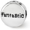 Black Bow Jewelry Sterling Silver with White Crystals Fantastic 50 Bead Charm - 2 of 4
