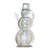 Transpac Metal 23.23 in. Silver Christmas Beaded Snowman Decor - 2 of 4