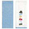 The Lakeside Collection Set of 2 Embroidered Gone Fishing Kitchen Towels - 4 of 4
